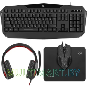 Комплект клавиатура + мышь с ковриком + наушники SVEN GS-4300